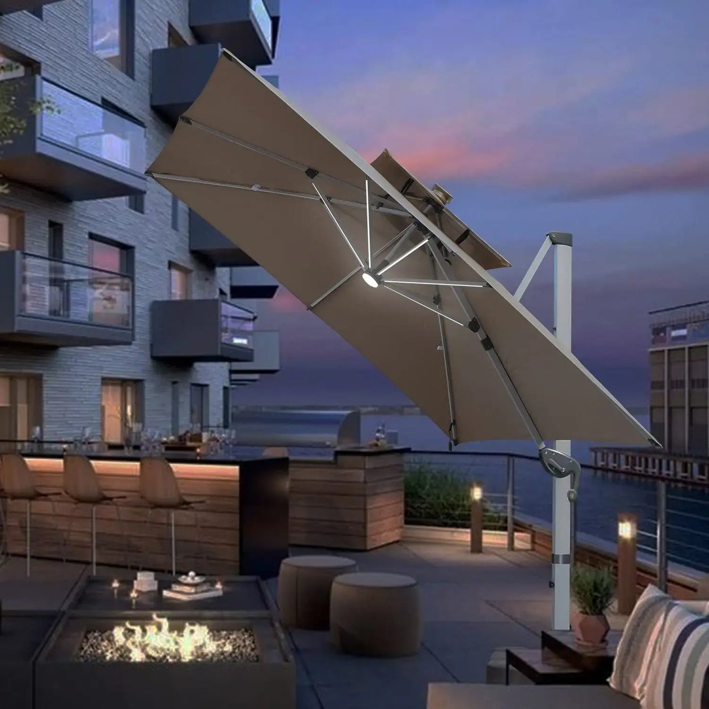 🌞 SunGlow™ Solar LED Patio Umbrella