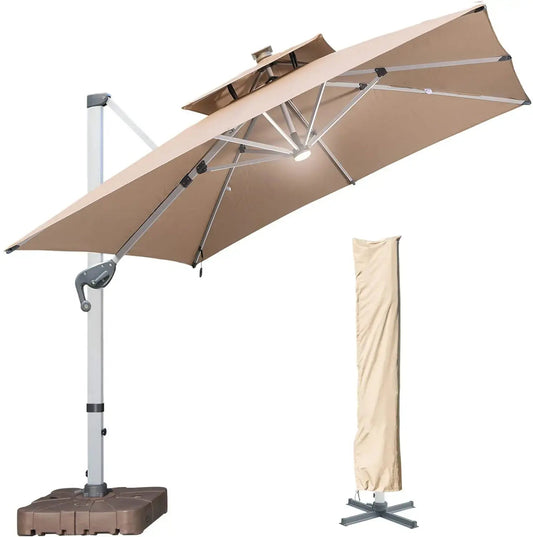 🌞 SunGlow™ Solar LED Patio Umbrella