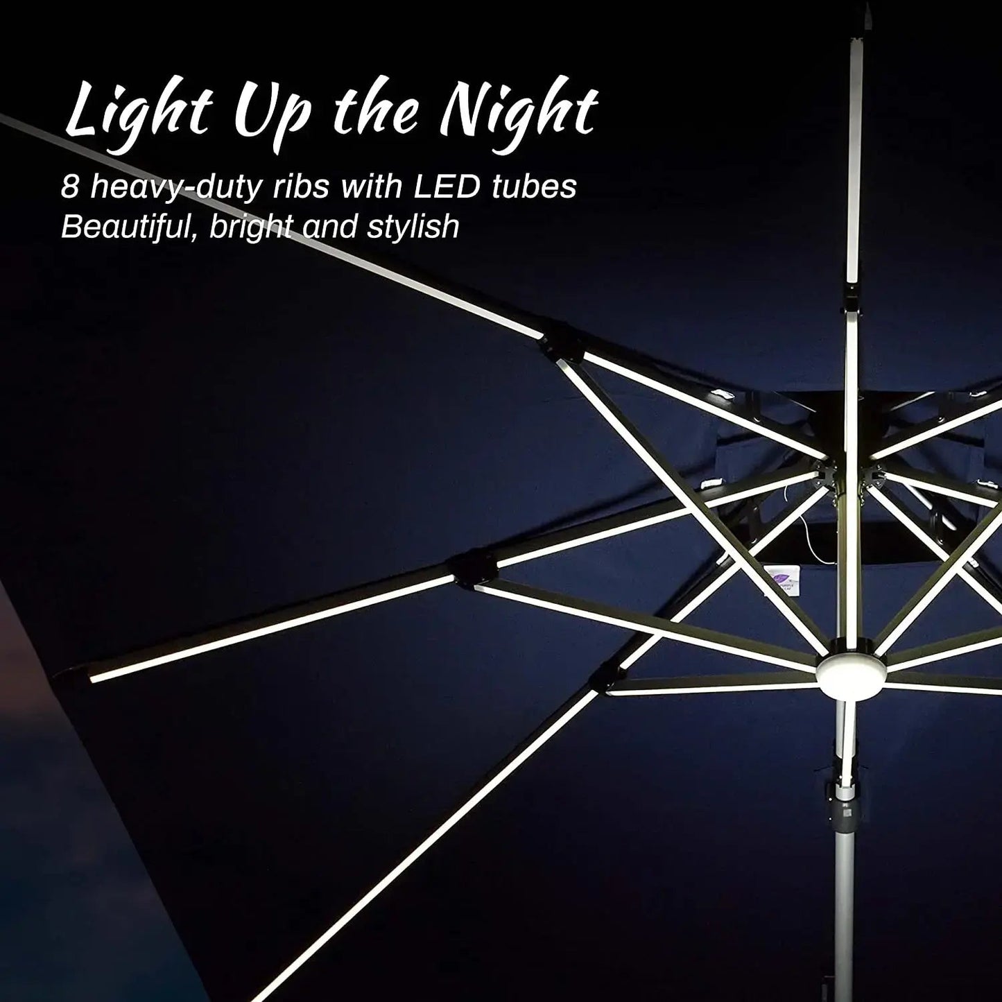 🌞 SunGlow™ Solar LED Patio Umbrella