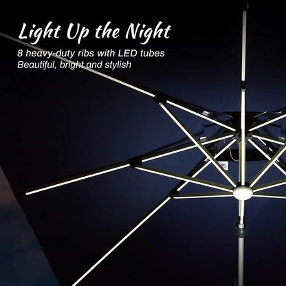 🌞 SunGlow™ Solar LED Patio Umbrella
