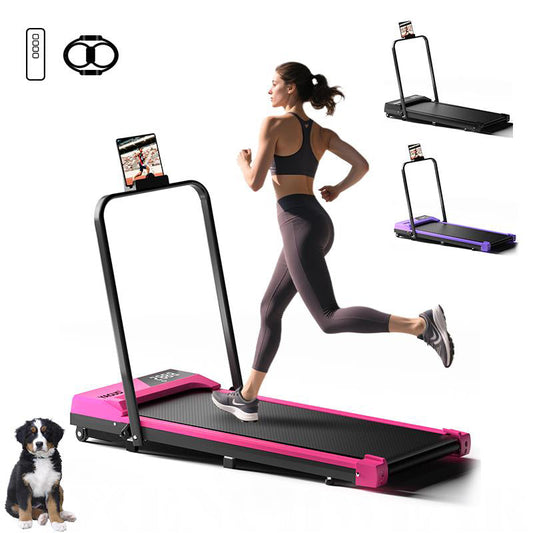 🏠 HomeStride™ Walking Pad – Safety Handrail, Smart Remote & Clear Display